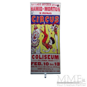 Circus Pop Up Banner with Clown & Women