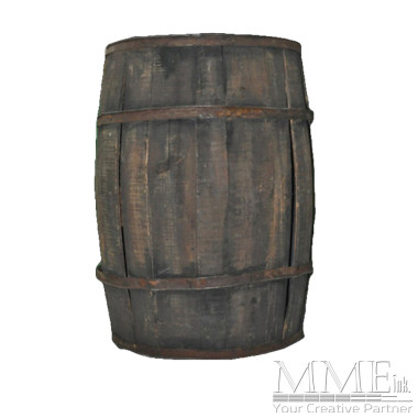 Large Dark Wood Barrel