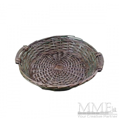 Brown Weaved Tray with Handles