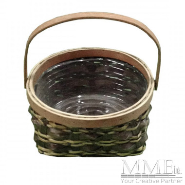 Dark & Light Brown Weaved Basket