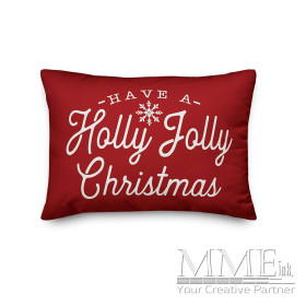 Holly Jolly Christmas Pillow