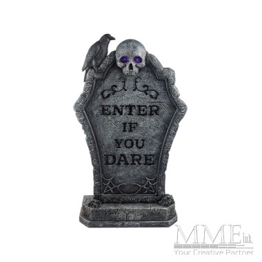 Lighted ENTER IF YOU DARE Tombstone