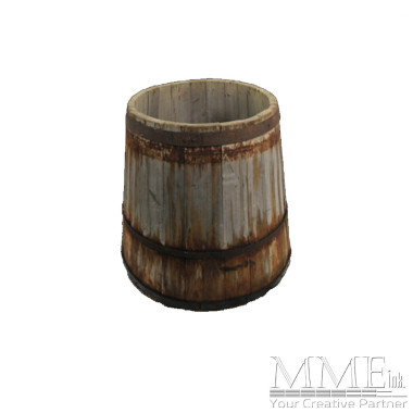 Open Wooden Barrel