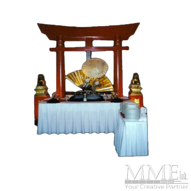 Pagoda Arch with Chinese Lion