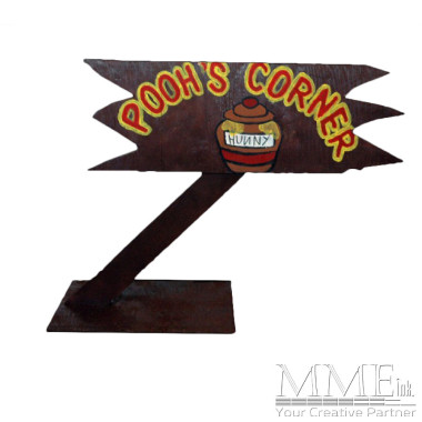 Pooh's Corner Wooden Sign