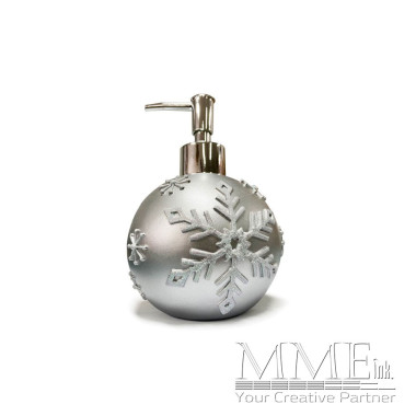 Silver Snowflake Soap Dispenser