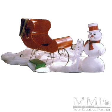 Winter Sleigh and Snowman