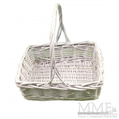 White Square Weaved Basket