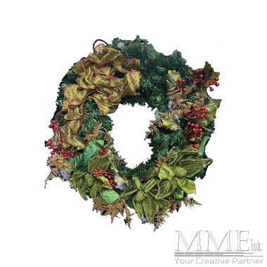 Wreath with Glitter Decor